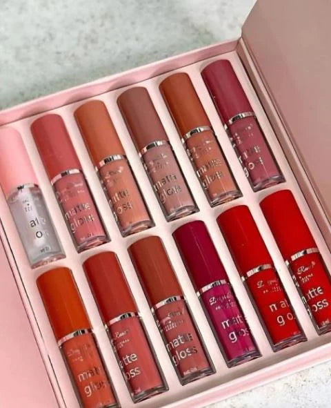 **Miss Beauty Dragon Ranee 12 Colors Matte Lip Gloss Set**