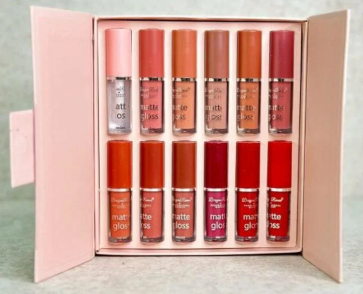 **Miss Beauty Dragon Ranee 12 Colors Matte Lip Gloss Set**