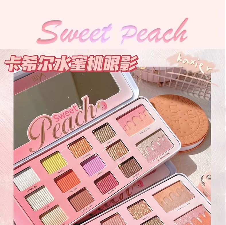 **Biya 12 Colors Sweet Peach Eyeshadow Palette**