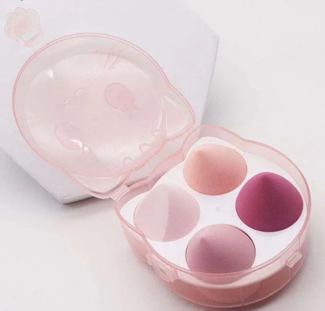 **Miss Beauty 4PCS Bear Box Makeup Sponge Set**