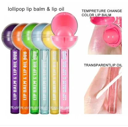 **2-in-1 Lollipop Color Changing Lip Oil & Balm**