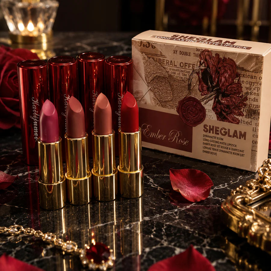 **Sheglam Ember Rose Mirror Lipstick Set (4PCS)**