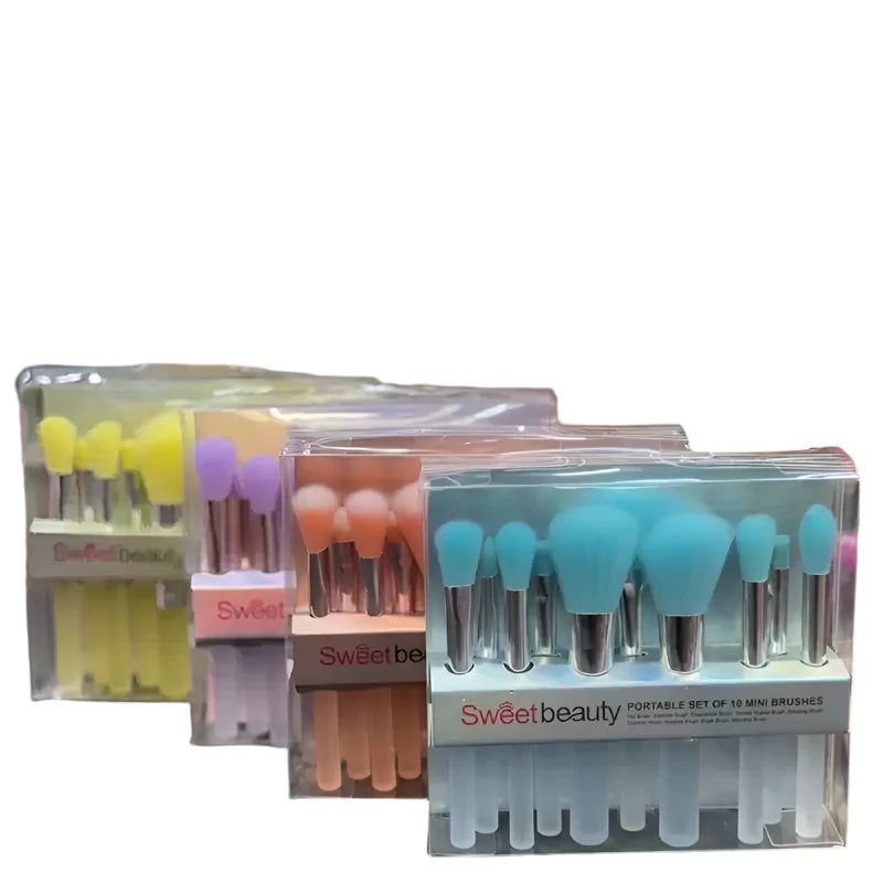 Sweet Beauty 10PCS Mini Makeup Brush Set | Soft Travel Beauty Brushes