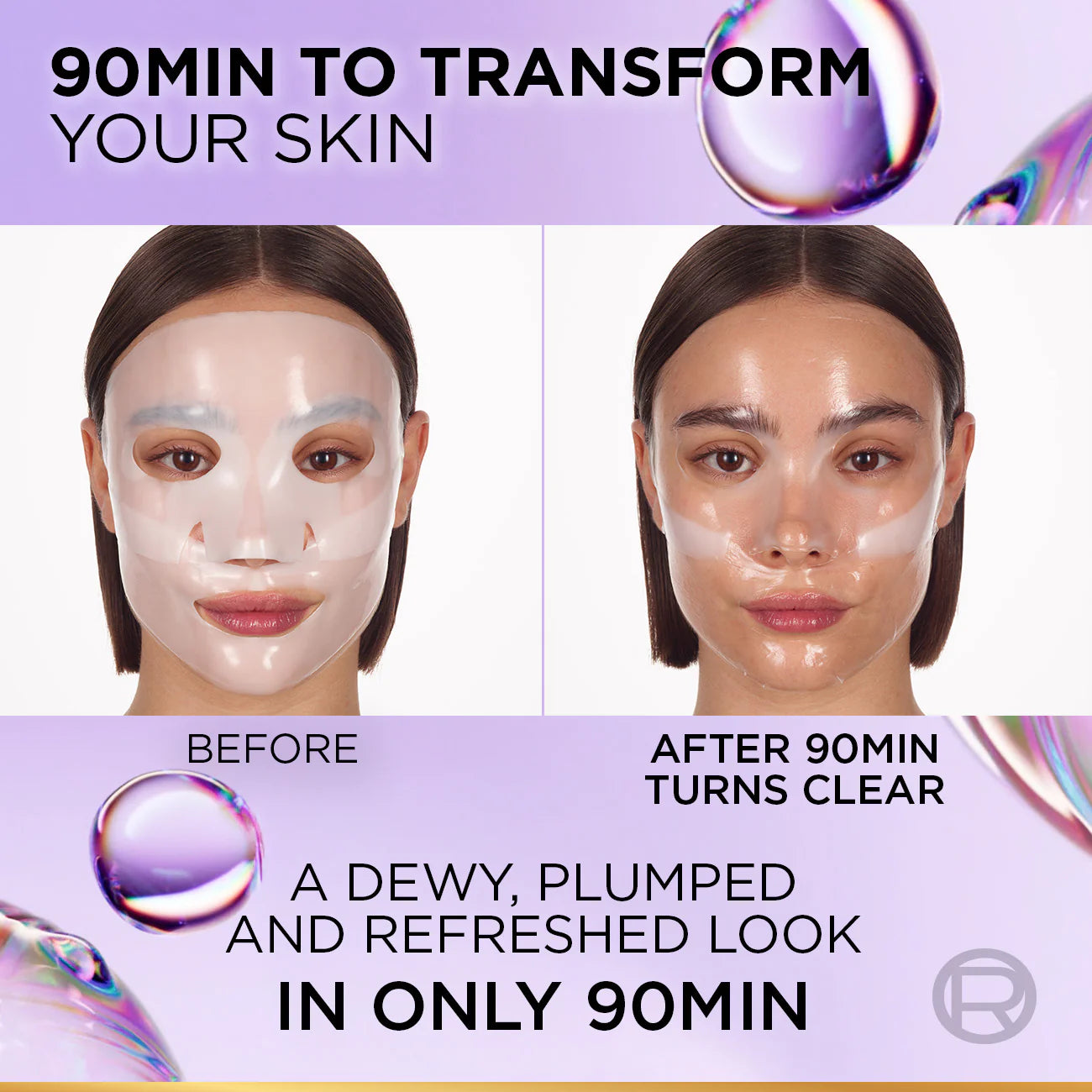 L'Oreal Paris - Revitalift Hyaluronic Acid Glass Skin Hydrogel Glow Mask