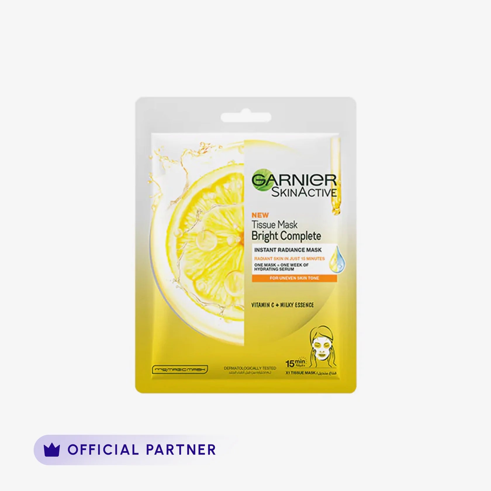 Garnier Skin Active Bright Complete Tissue Face Mask - For Brighter Skin