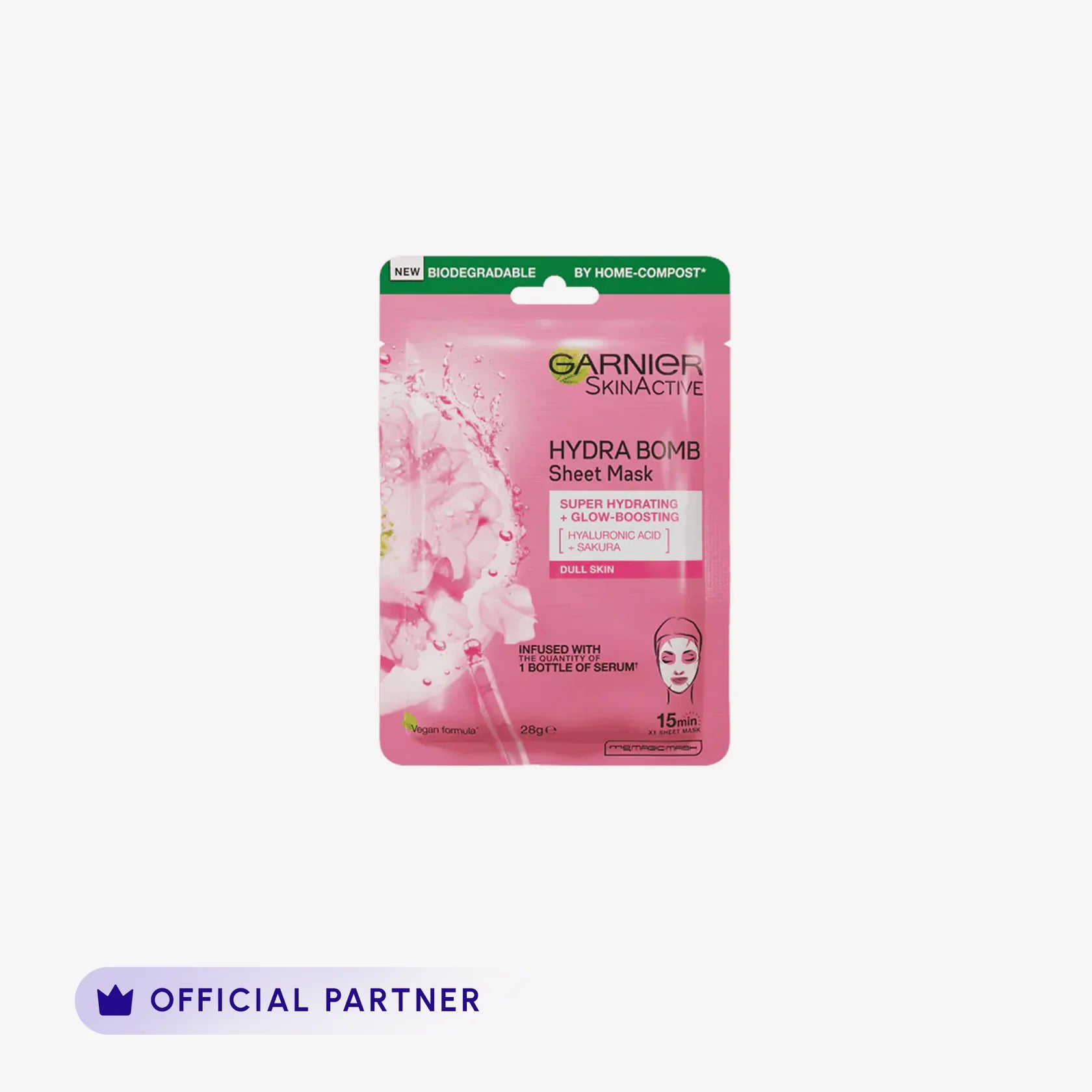 **Garnier Hydra Bomb Sakura Tissue Face Mask 28g**