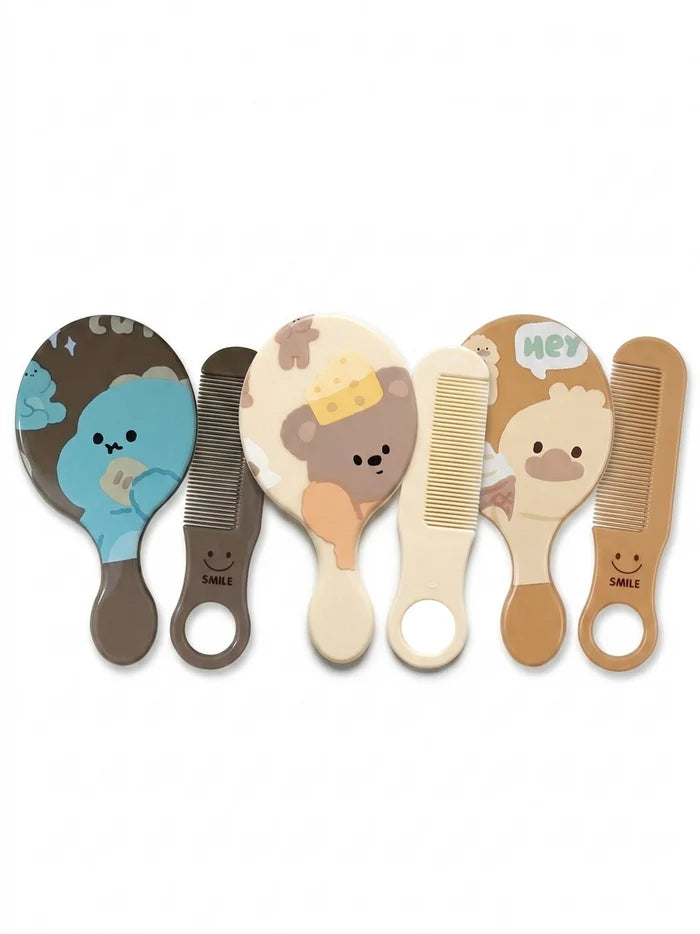 Kawaii Pocket Mirror with Comb – Travel Friendly Makeup Essential (Random)