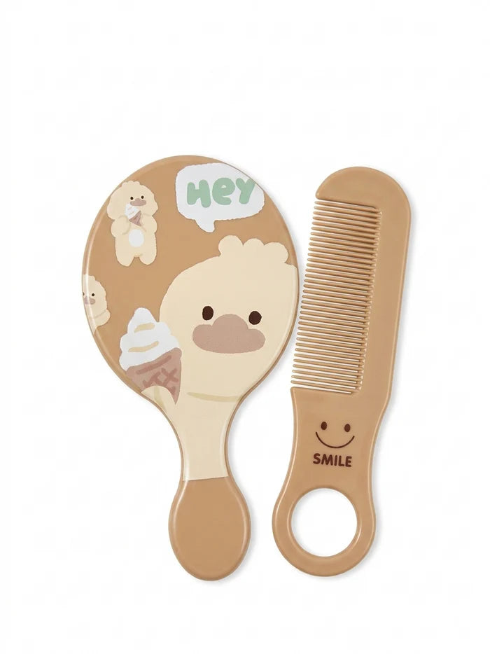 Kawaii Pocket Mirror with Comb – Travel Friendly Makeup Essential (Random)