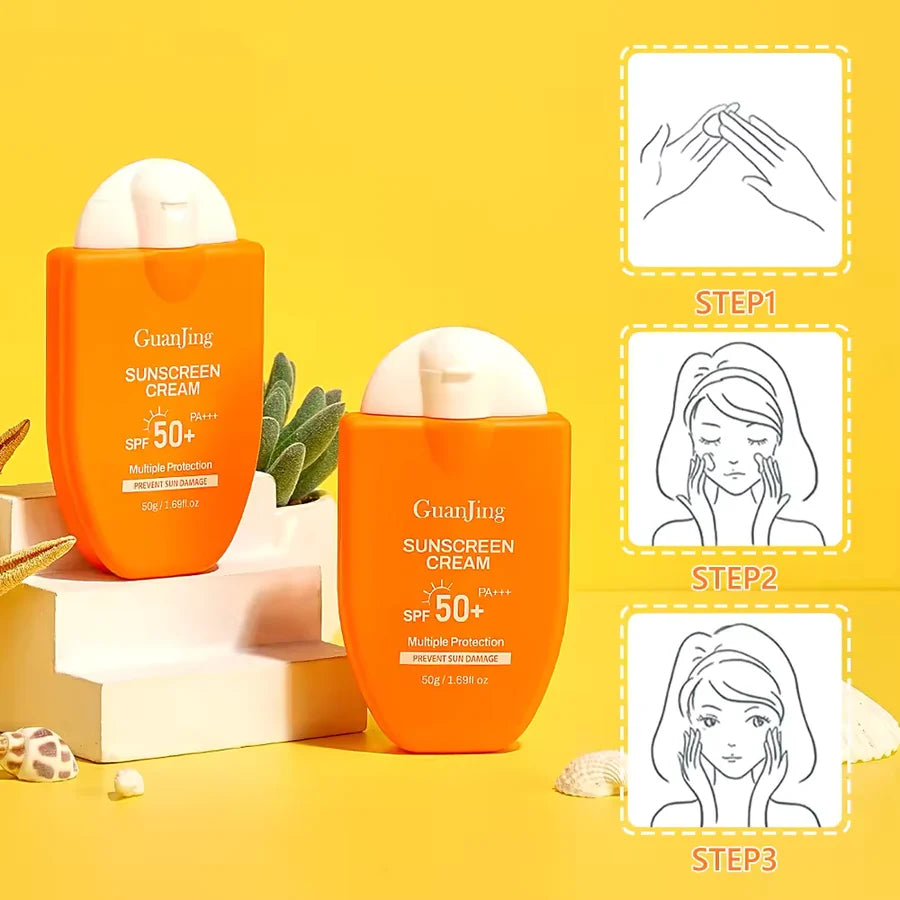 **GUANJING SPF50+ PA+++ Moisturizing Sunscreen Cream 50g**