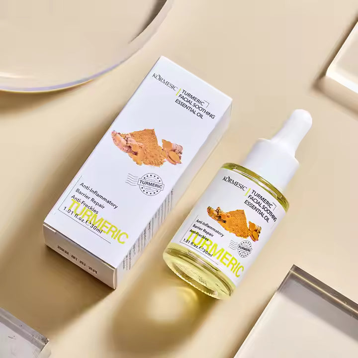KORMEISC Turmeric Facial Soothing Essential Oil Anti-Inflammatory Anti-Aging Whitening Barrier-Repair Anti-Freckles 30ml