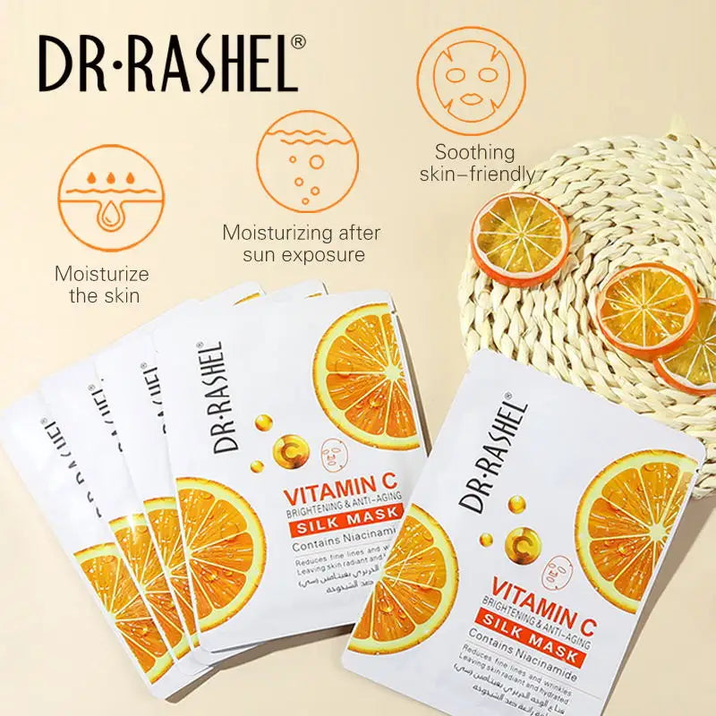 DR.RASHEL Vitamin C Brightening & Anti-Aging Silk Mask DRL 1515 - 5 pcs