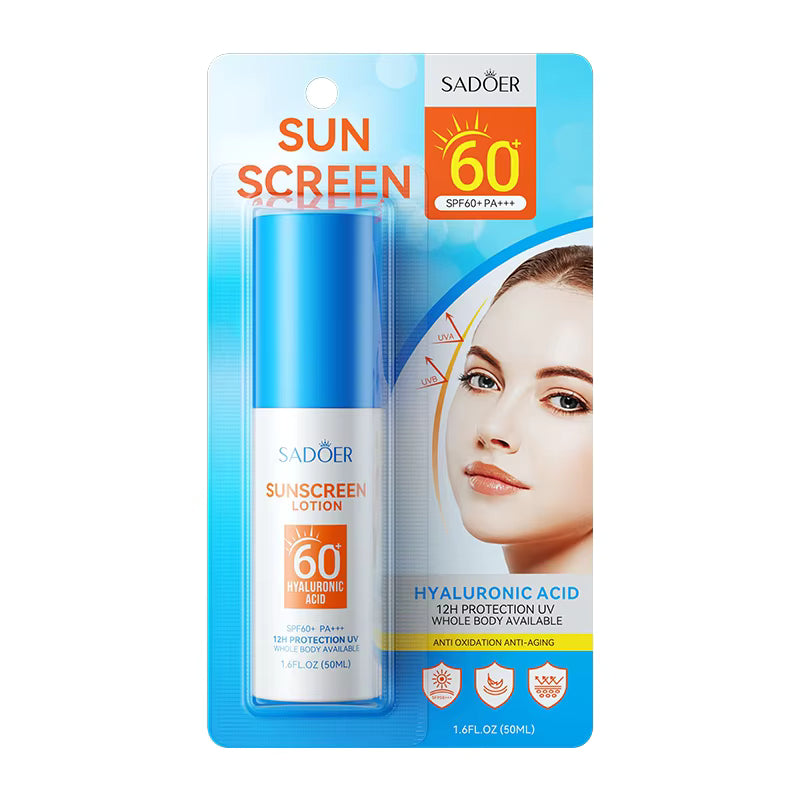 **SADOER SD50745 SPF60+ Hyaluronic Acid UV Sunscreen Cream**