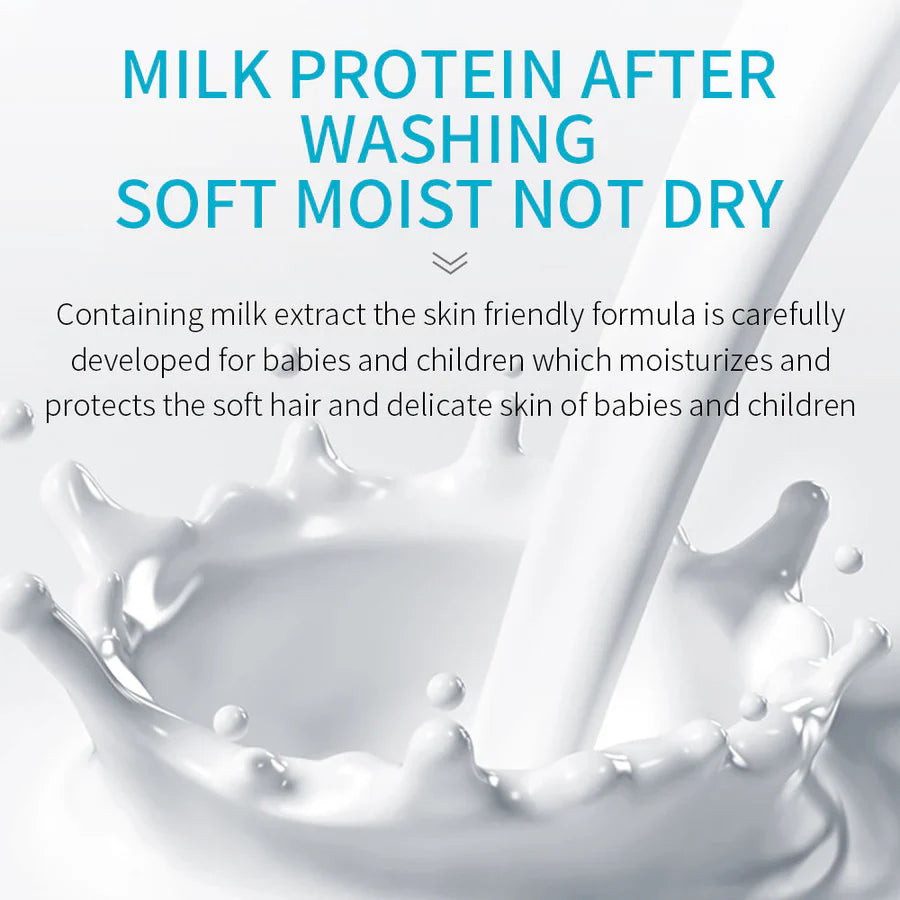 BIOAQUA Milk Shampoo & Bath Children Double Moisturizing Smooth Shower Gel 260ml