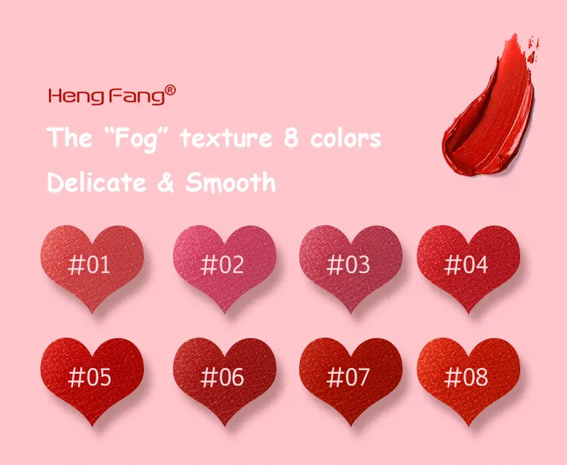 HengFang Moisturizing 9 Pcs Color Heart Shape Lipsticks
