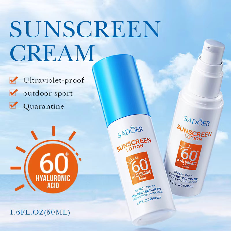 **SADOER SD50745 SPF60+ Hyaluronic Acid UV Sunscreen Cream**