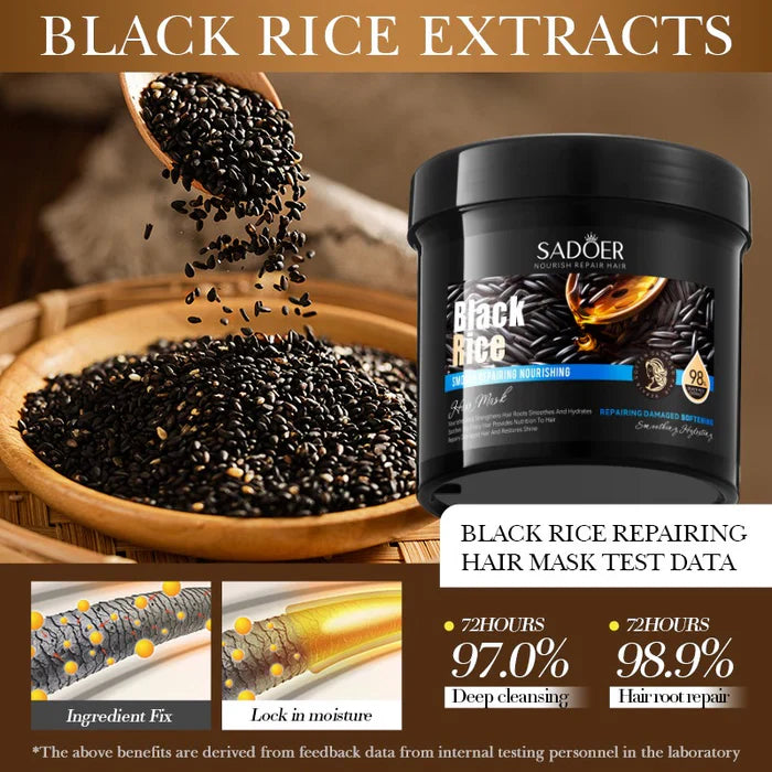 SADOER Black Rice Smooth Repairing Hair Mask 500gm