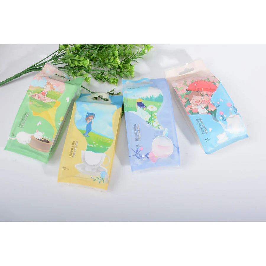 Pure Natural Wet Wipes 10 Pieces Travel Pack