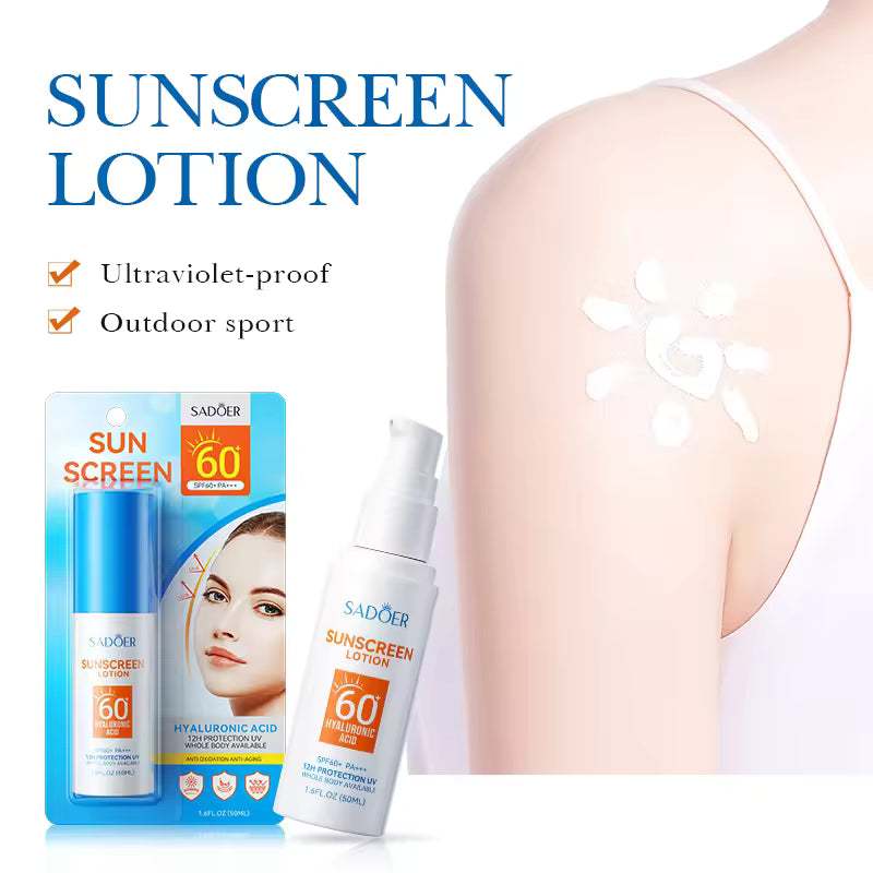 **SADOER SD50745 SPF60+ Hyaluronic Acid UV Sunscreen Cream**