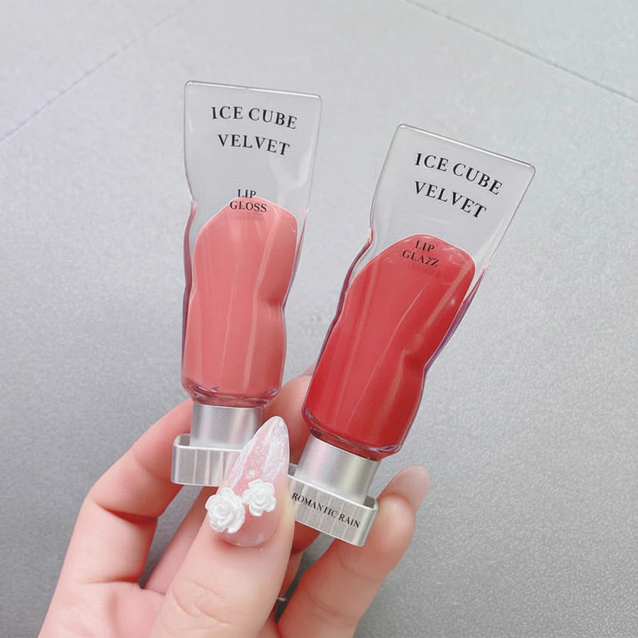 Romantic Rain Ice Cube Velvet Matte Lip Gloss – Long‑Lasting Hydration