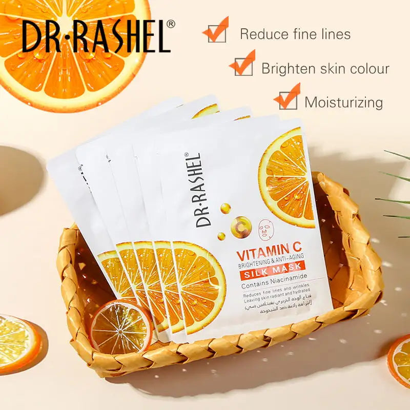 DR.RASHEL Vitamin C Brightening & Anti-Aging Silk Mask DRL 1515 - 5 pcs