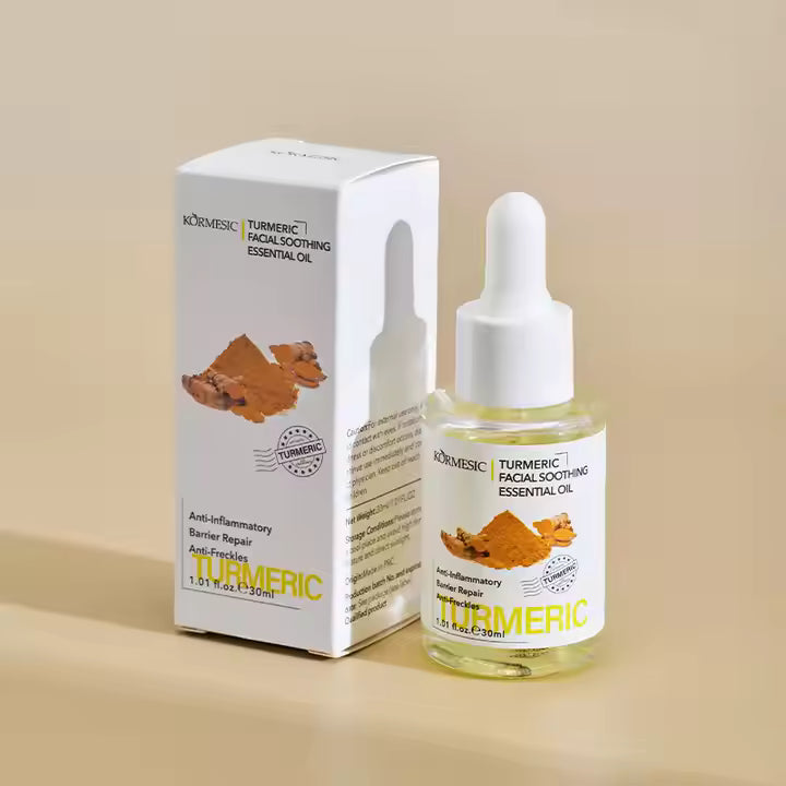 KORMEISC Turmeric Facial Soothing Essential Oil Anti-Inflammatory Anti-Aging Whitening Barrier-Repair Anti-Freckles 30ml