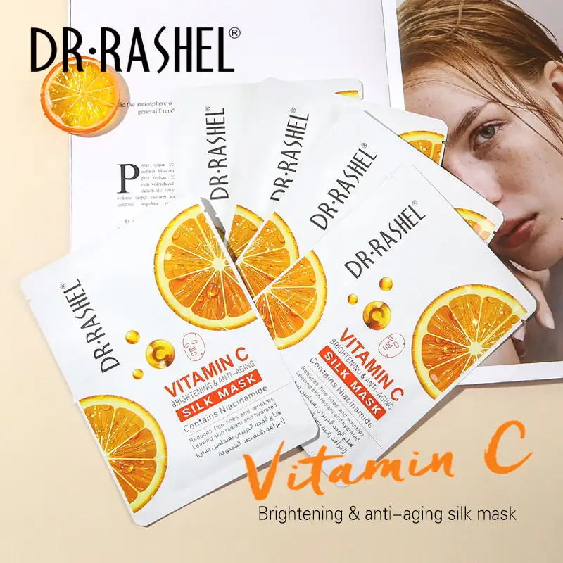 DR.RASHEL Vitamin C Brightening & Anti-Aging Silk Mask DRL 1515 - 5 pcs