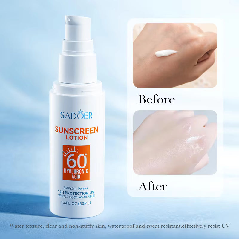 **SADOER SD50745 SPF60+ Hyaluronic Acid UV Sunscreen Cream**