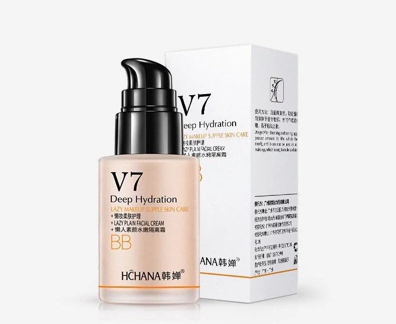 HCHANA V7 BB Cream Deep Hydration Isolation Best Makeup Base Foundation Whitening Face Cream Waterproof Makeup Foundation