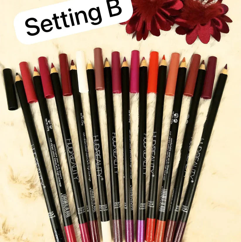 Huda Beauty Perfect Matte Eye And Lip Liner Pencil 12Pcs Set