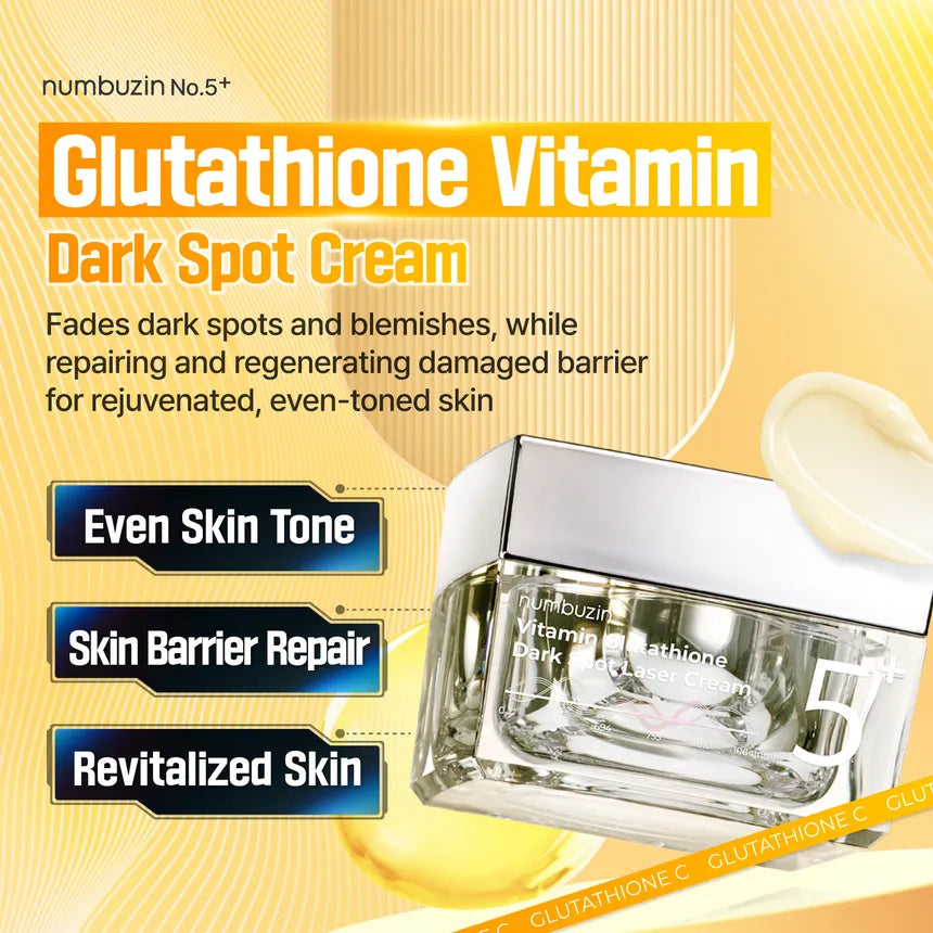Numbuzin - No.5 Glutathione Vitamin Dark Spot Laser Cream 50ml