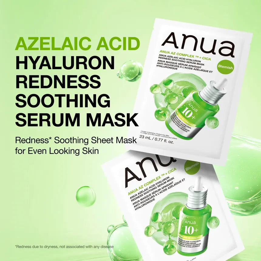 Anua - Azelaic Acid 10 Hyaluron Redness Soothing Serum Mask - 28Ml