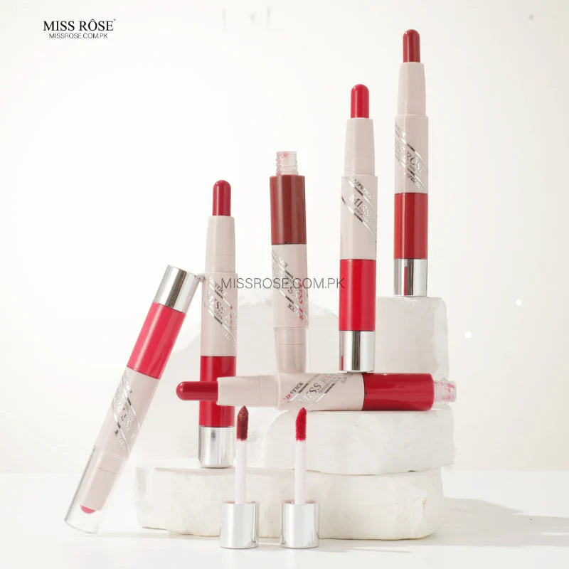 Miss Rose Pack of 03 2 in 1 Lipstick & Lip Gloss