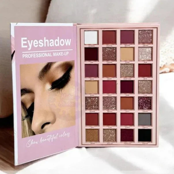 Mocallure Cosmetic Makeup 4in1 Eyeshadow Highlighter Blusher Concealer Makeup Book Pink Flower Palette