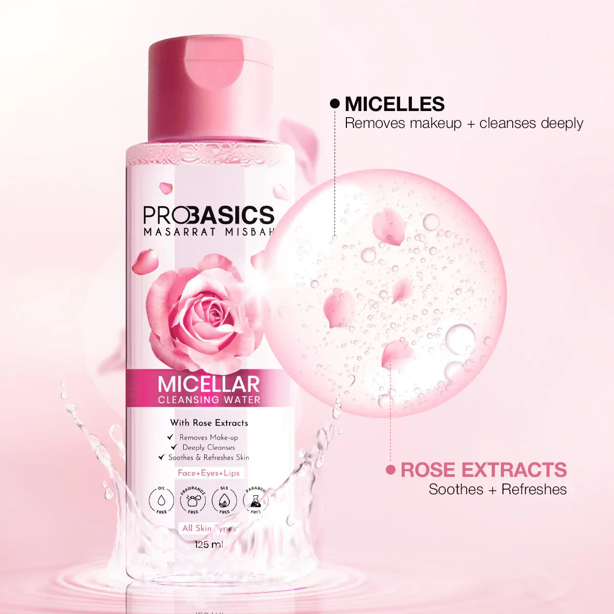 Masarrat Misbah - Micellar Cleansing Water - Rose