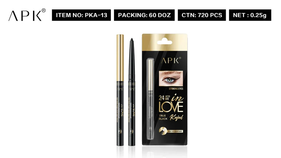 APK In Love Pencil Eyeliner True Black Kajal PKA-13