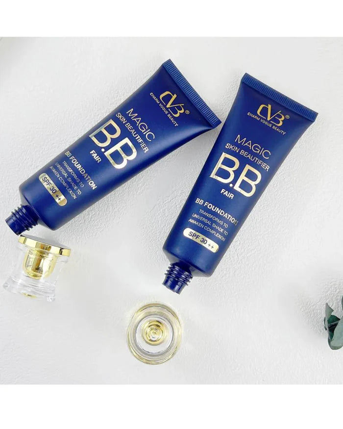 CVB Magic Skin Beautifier BB Fair Cream for Complexion Enhancer, BB Foundation for Face Make-up, Skin Hydration with SPF 30 ++, 50ml C65