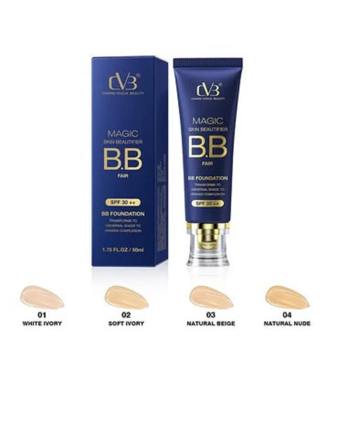 CVB Magic Skin Beautifier BB Fair Cream for Complexion Enhancer, BB Foundation for Face Make-up, Skin Hydration with SPF 30 ++, 50ml C65