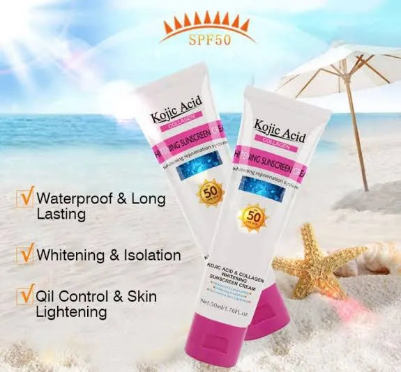 Kojic acid whitening sunscreen cream