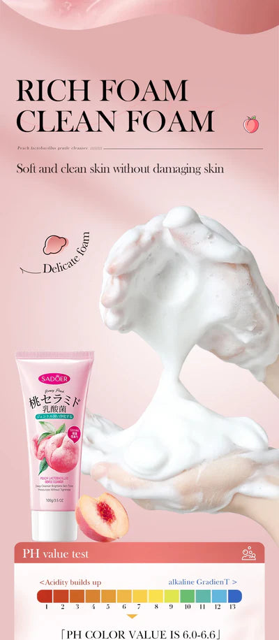 **SADOER SD13378 Organic Peach Facial Cleanser 100g**