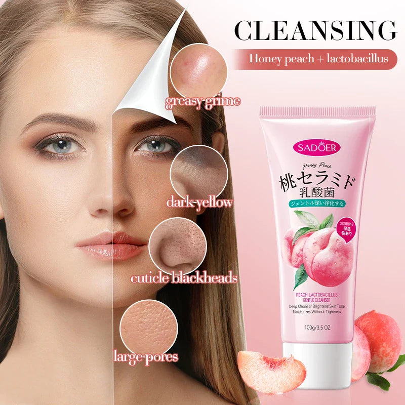 **SADOER SD13378 Organic Peach Facial Cleanser 100g**