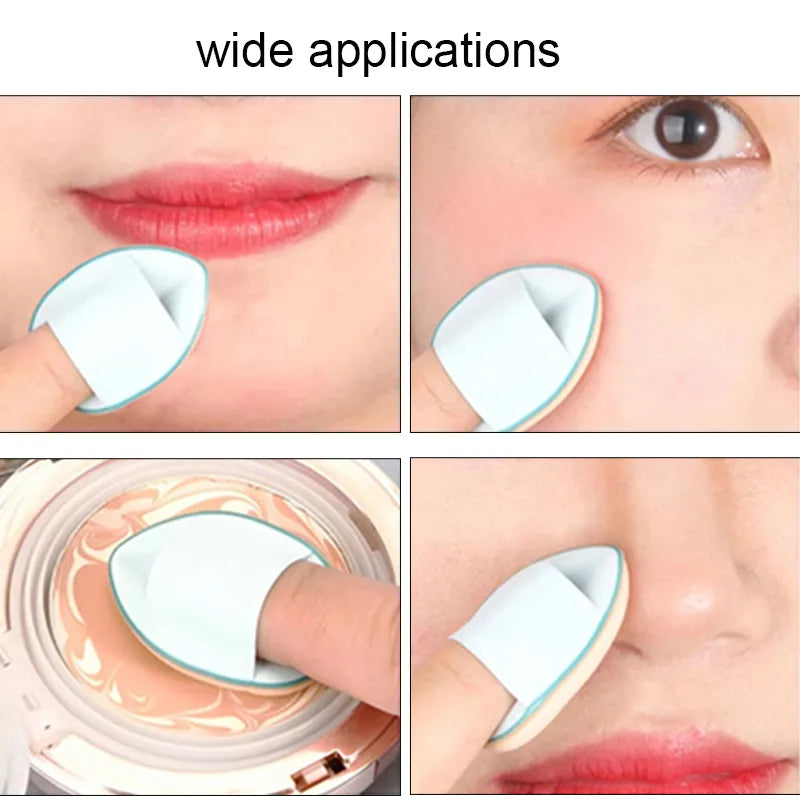 : Kiss Lovely 12PCS Mini Finger Puff Set | Makeup Sponge Applicators