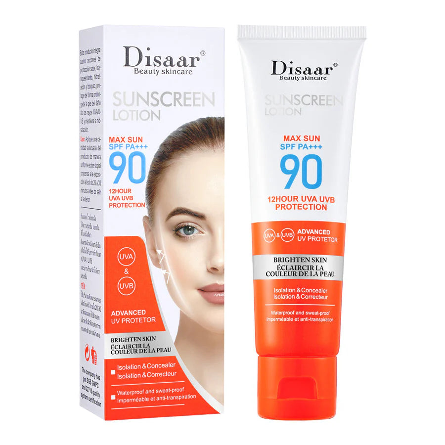 Disaar Sunscreen Lotion SPF 90 PA+++ - 12 Hour UVA/UVB Protection