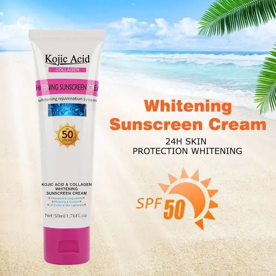 Kojic acid whitening sunscreen cream