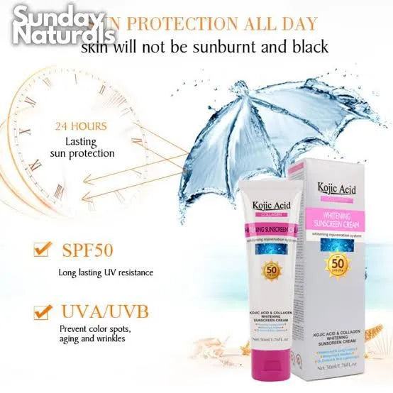 Kojic acid whitening sunscreen cream