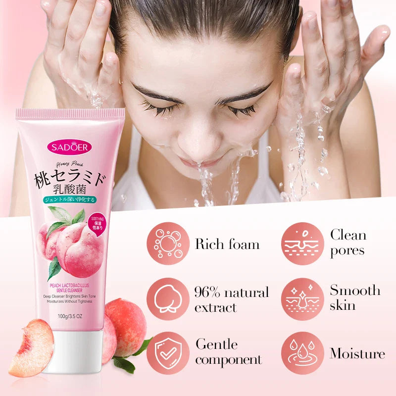 **SADOER SD13378 Organic Peach Facial Cleanser 100g**