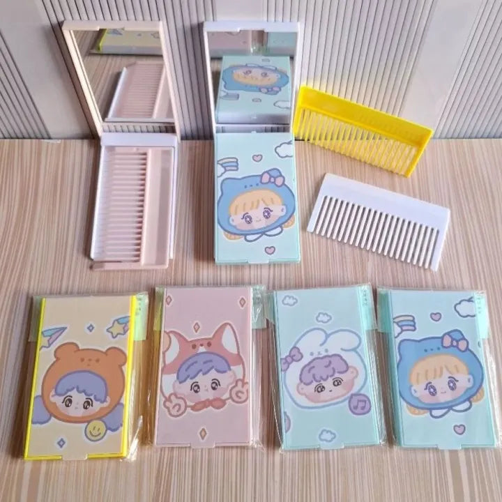 Kawaii Cute Mirror & Comb Set – Random Sanrio Aesthetic Vanity