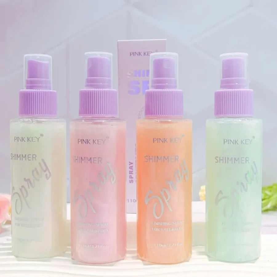 Pink Key 2-in-1 Pearlescent Shimmer Spray | Radiant Glow for Face & Body