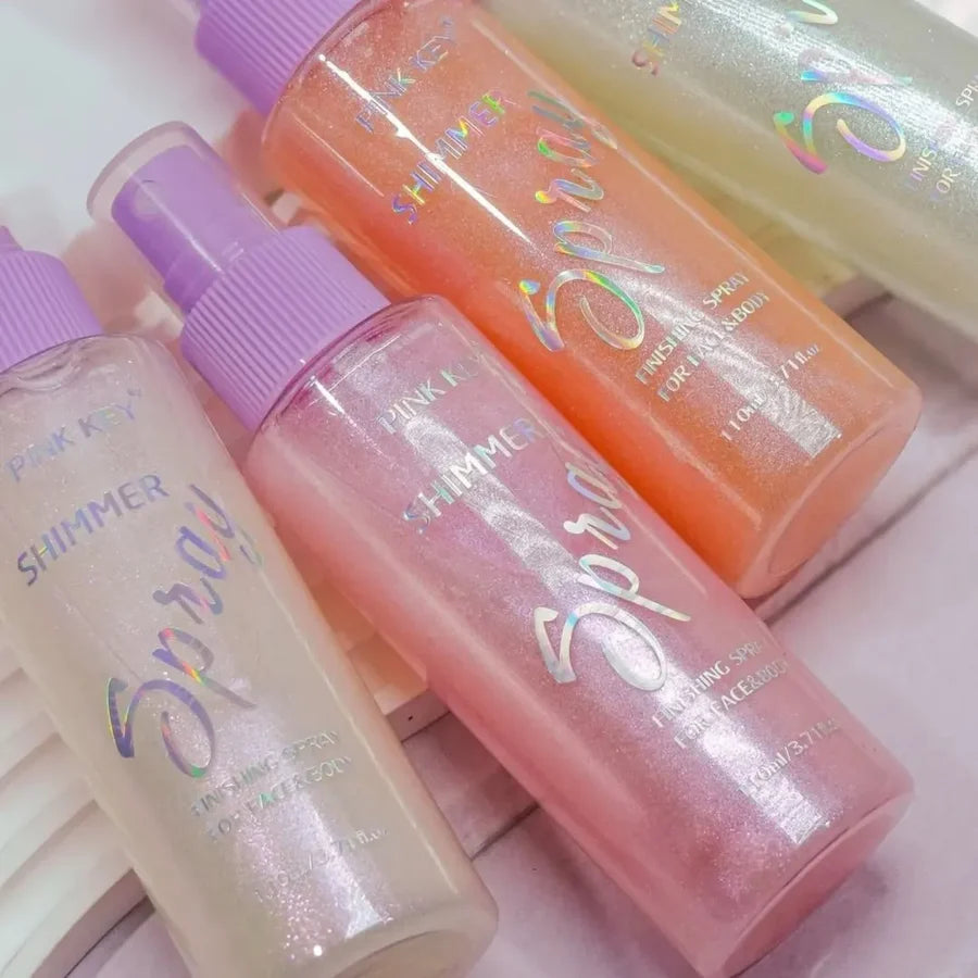 Pink Key 2-in-1 Pearlescent Shimmer Spray | Radiant Glow for Face & Body