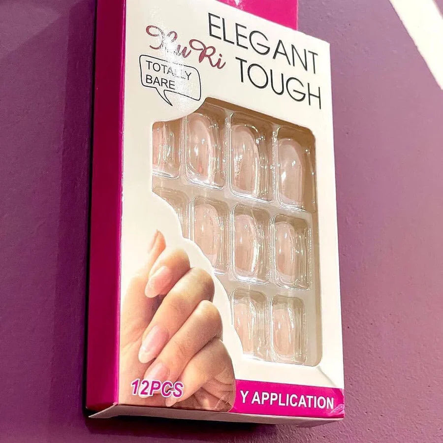 12PCS Elegant French Press-On Nails | Self-Adhesive Full Cover Tips