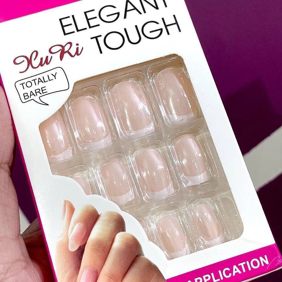 12PCS Elegant French Press-On Nails | Self-Adhesive Full Cover Tips